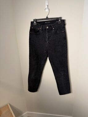 Denim Forum Arlo High Rise Straight Jeans – Black (Size 27) | Aritzia Denim